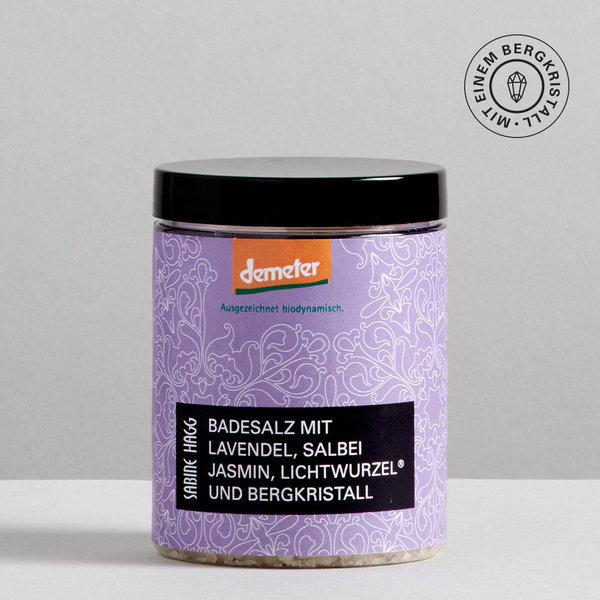 Badesalz mit Lavendel, Salbei und Lichtwurzel (Demeter)